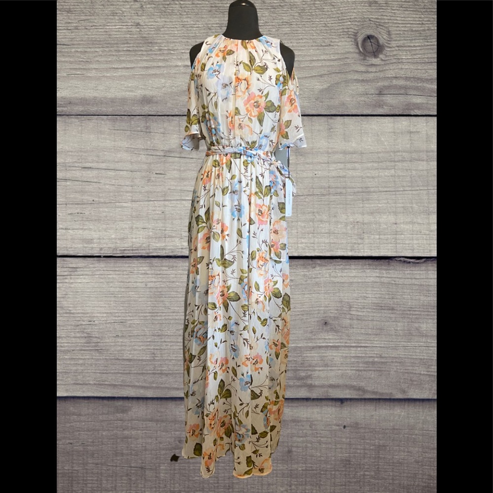 NWT Calvin Klein cold shoulder maxi dress